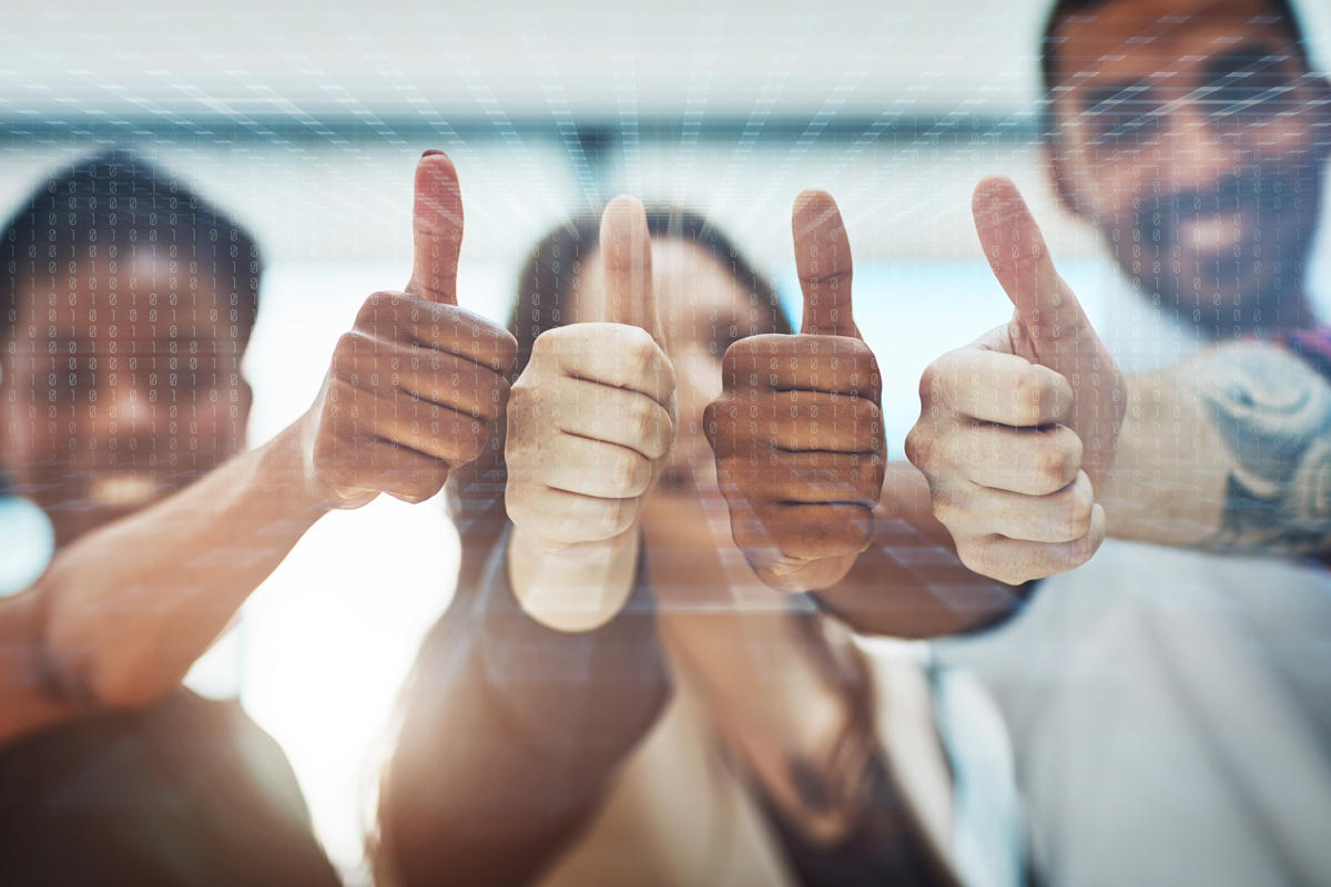 thumbs up happy employees binary diversity motivated staff happy people by peopleimages getty 100809698 large